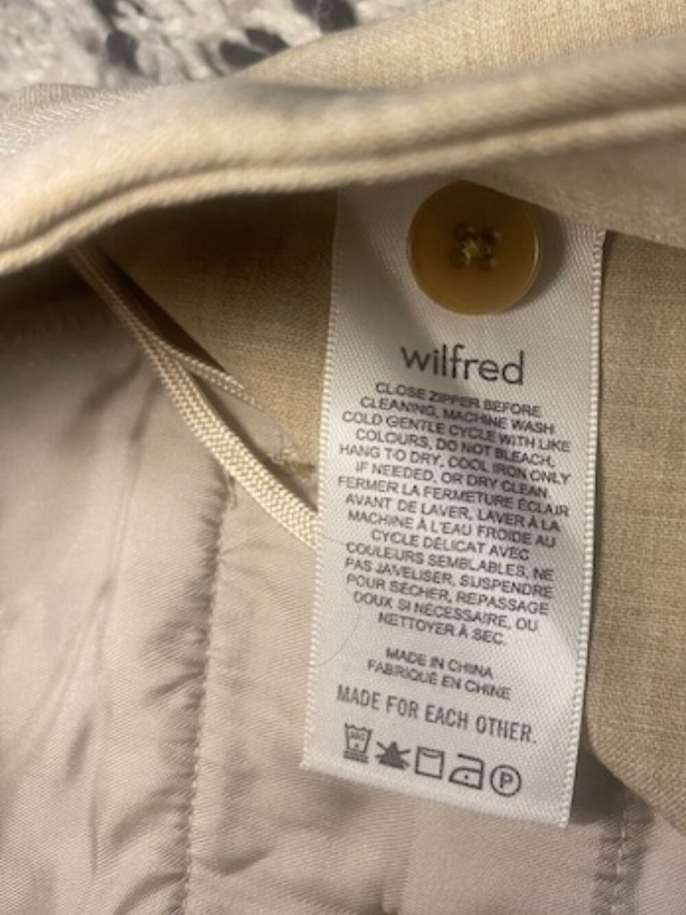 Wilfred Aritzia Vivace Beige/ Tan Pants Size 6 NWT - Picture 9 of 16
